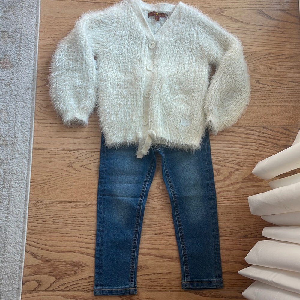 Good Condition 7 for all mankind matching Jean set - Size 3T